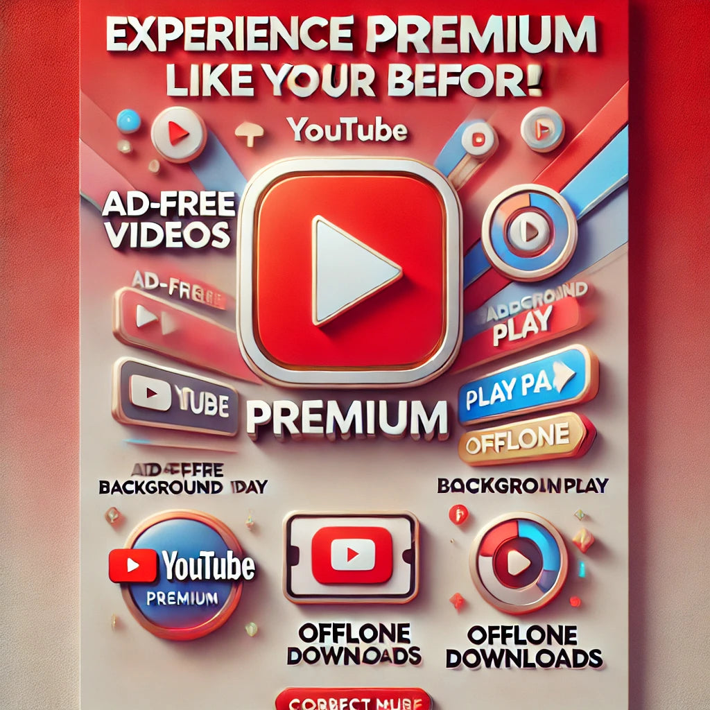 YouTube Premium - (1 Month Subscription) Individual Plan-€1.99 or $1.99